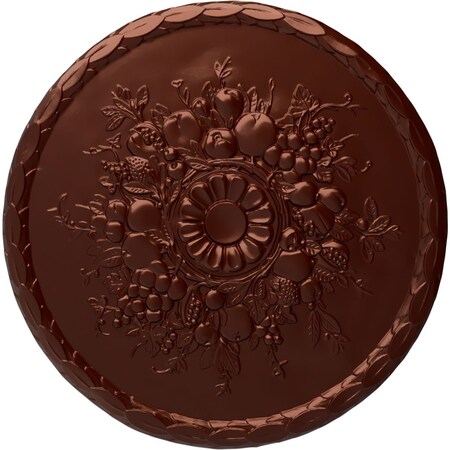 Ekena Millwork Anthony Harvest Ceiling Medallion (Fits Canopies up to 2 1/8"), 22 1/2"OD x 1 1/4"P, Antique Copper CM22ATACS